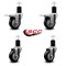Service Caster 3.5'' Black Poly Swivel 1-3/4'' Expanding Stem Caster Set 2 Total Lock Brakes, 4PK SCC-EXTTL20S3514-PPUB-BLK-2-S-2-134 - alternate 4